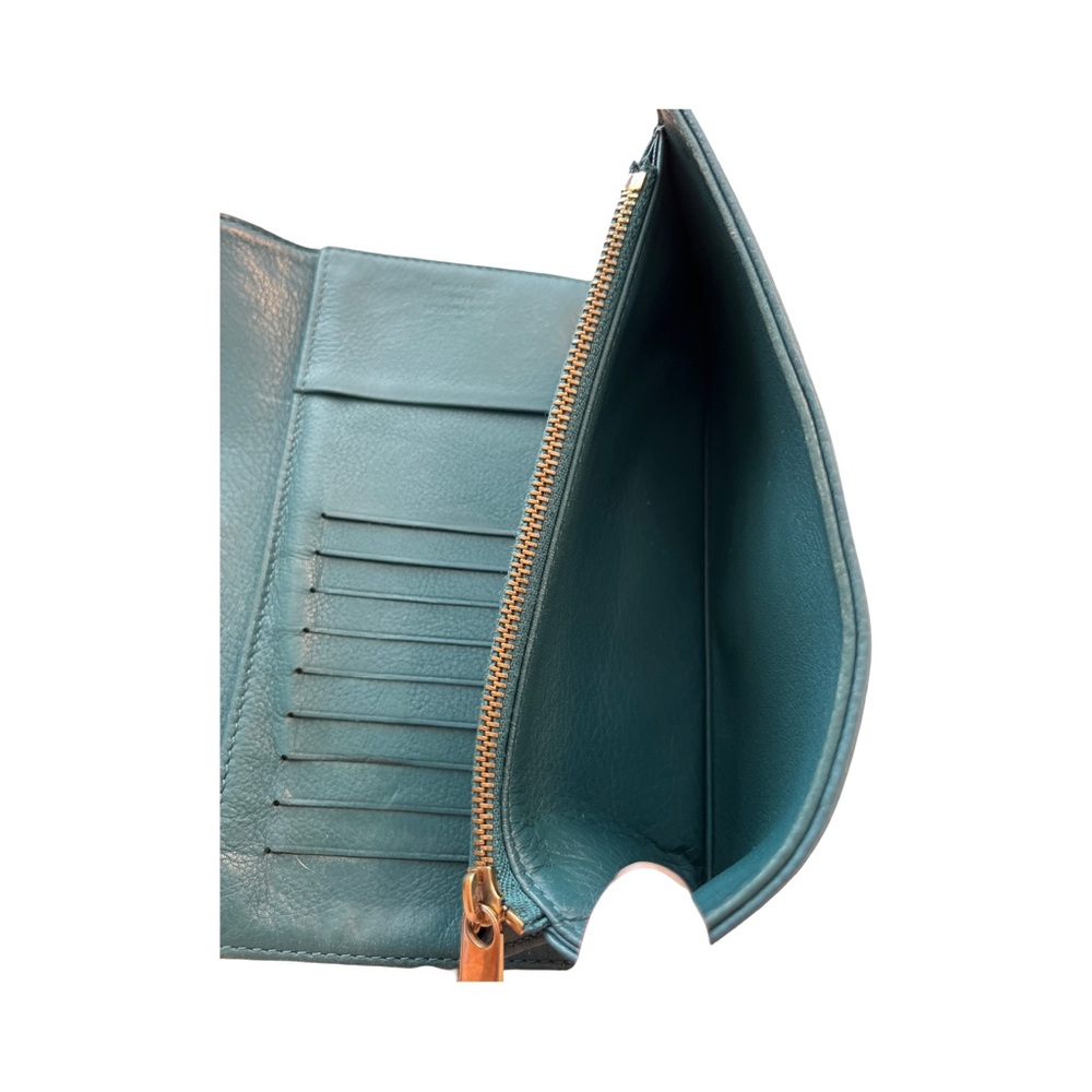 Louis Vuitton Mahina Amelia Wallet Teal Perforated Monogram Leather - Picture 9 of 15